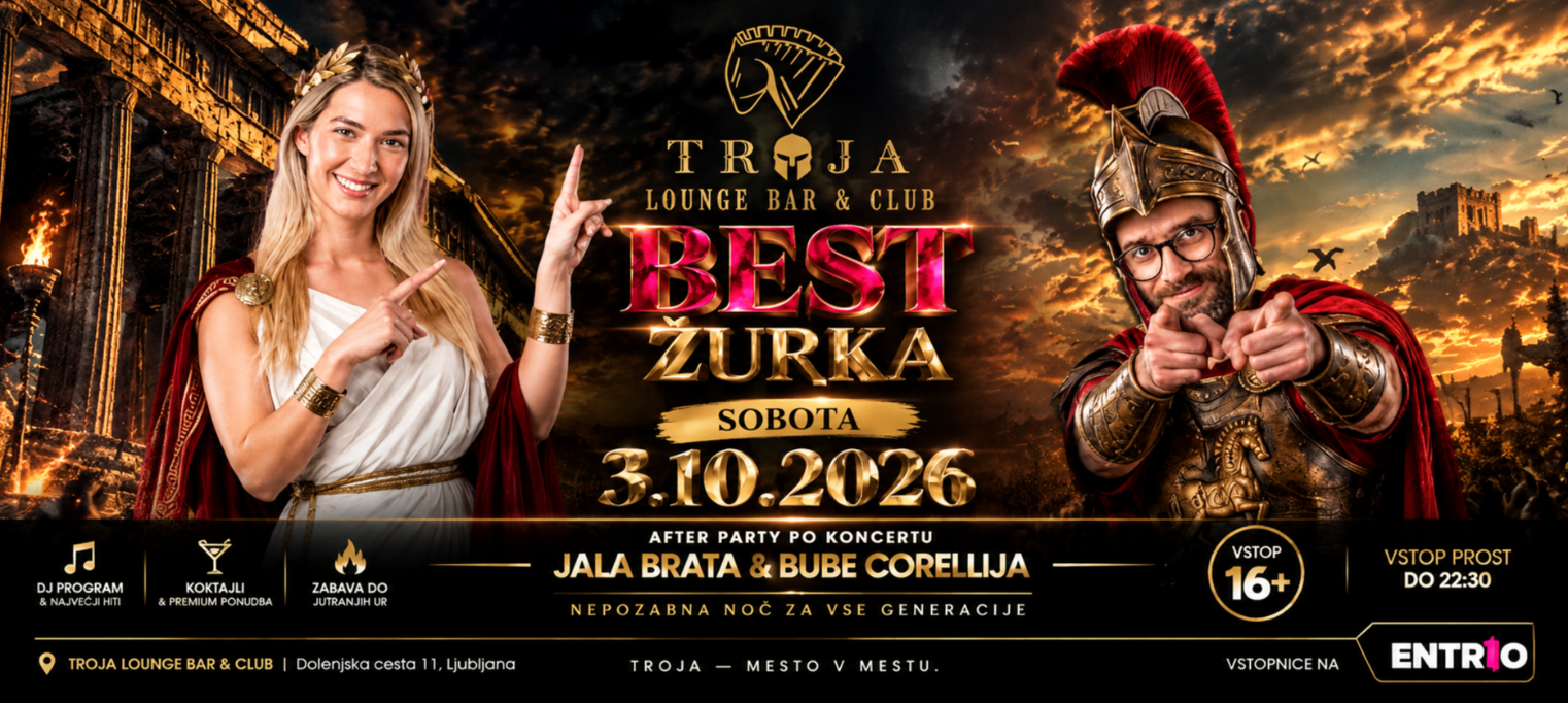 BEST ŽURKA × TROJA  NIGHT SOBOTA, 3. 10. 2026