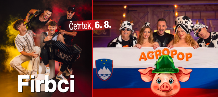 Pomurski poletni Festival - ČETRTEK, 6.8.2026 AGROPOP, FIRBCI