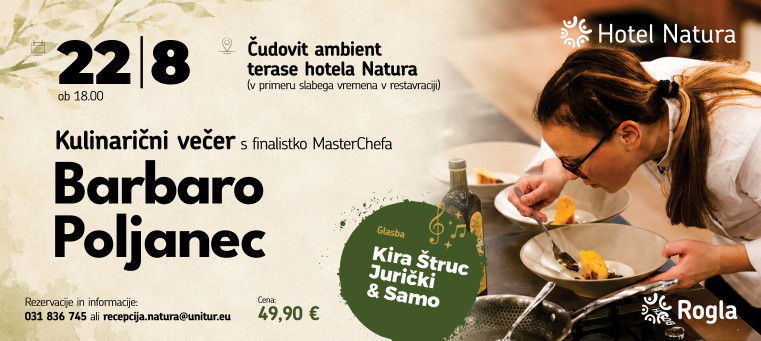 Kulinarični večer s finalistko MasterChefa Barbaro Poljanec