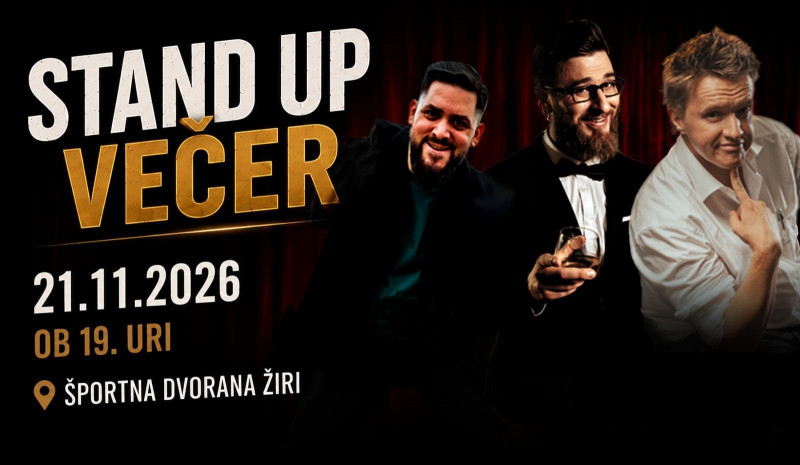 STAND UP VEČER: Uroš Kuzman, Gašper Bergant in Boštjan Gorenc Pižama