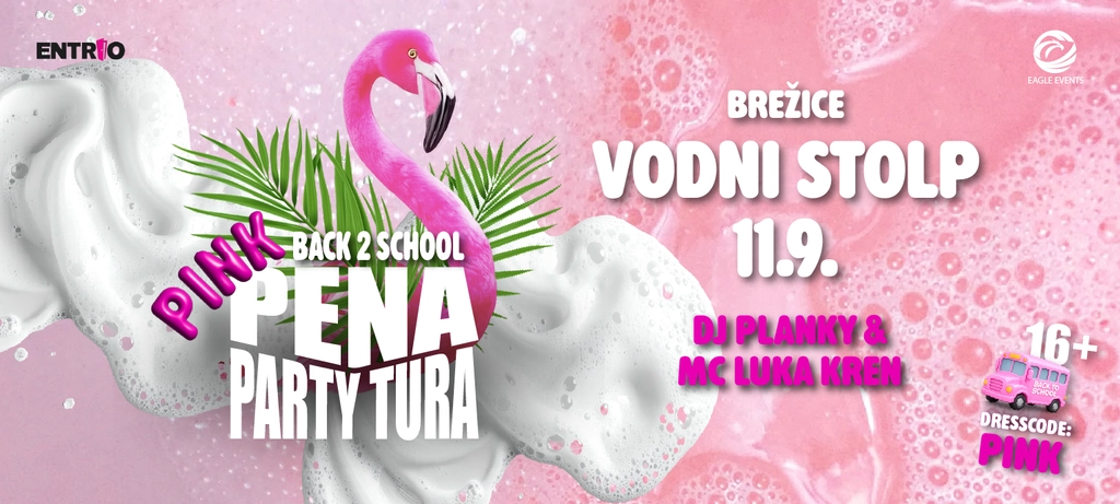 BACK2SCHOOL PINK PENA PARTY // VODNI STOLP //BREŽICE // 11.9.2026
