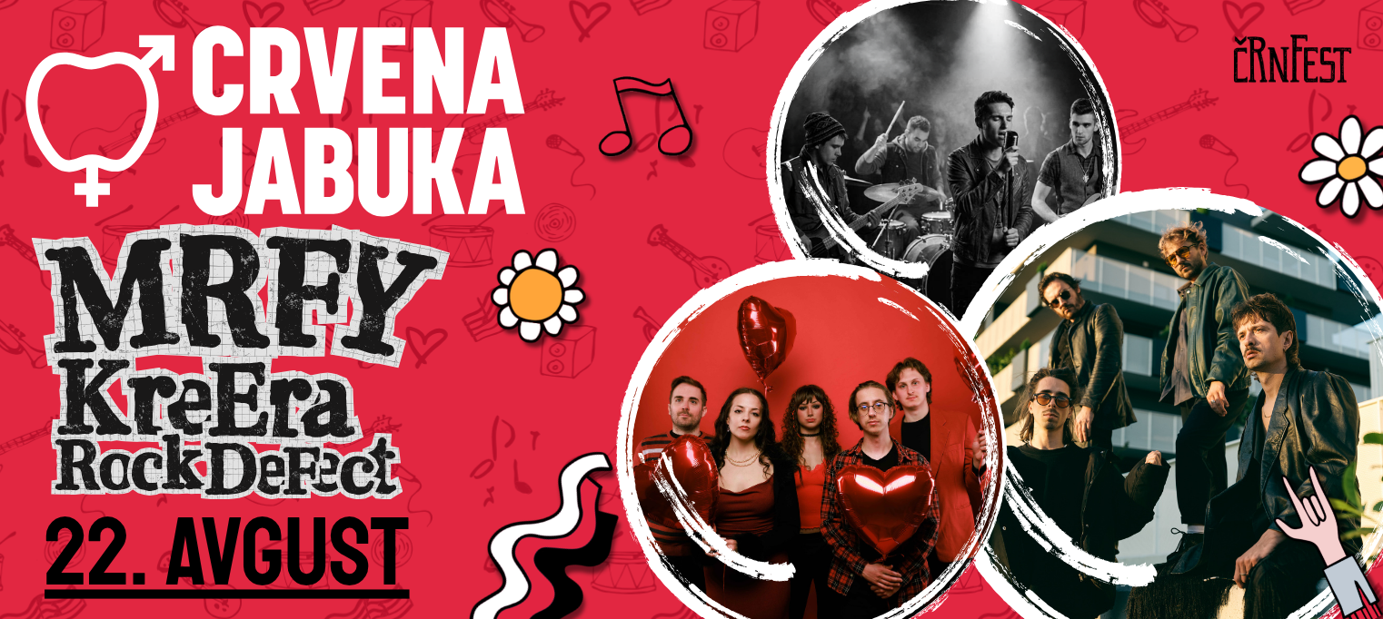 ČrnFest 2026 - Kreera, Crvena Jabuka, MRFY, Rock defect
