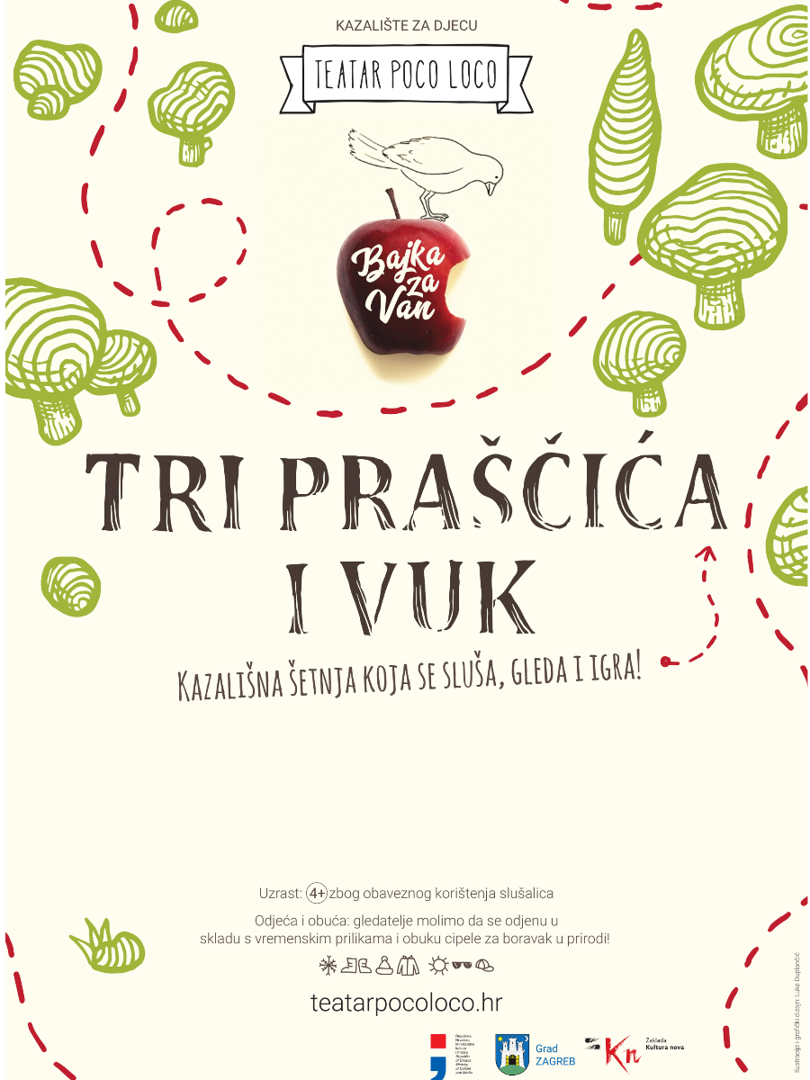 BAJKA ZA VAN - TRI PRAŠČIĆA I VUK